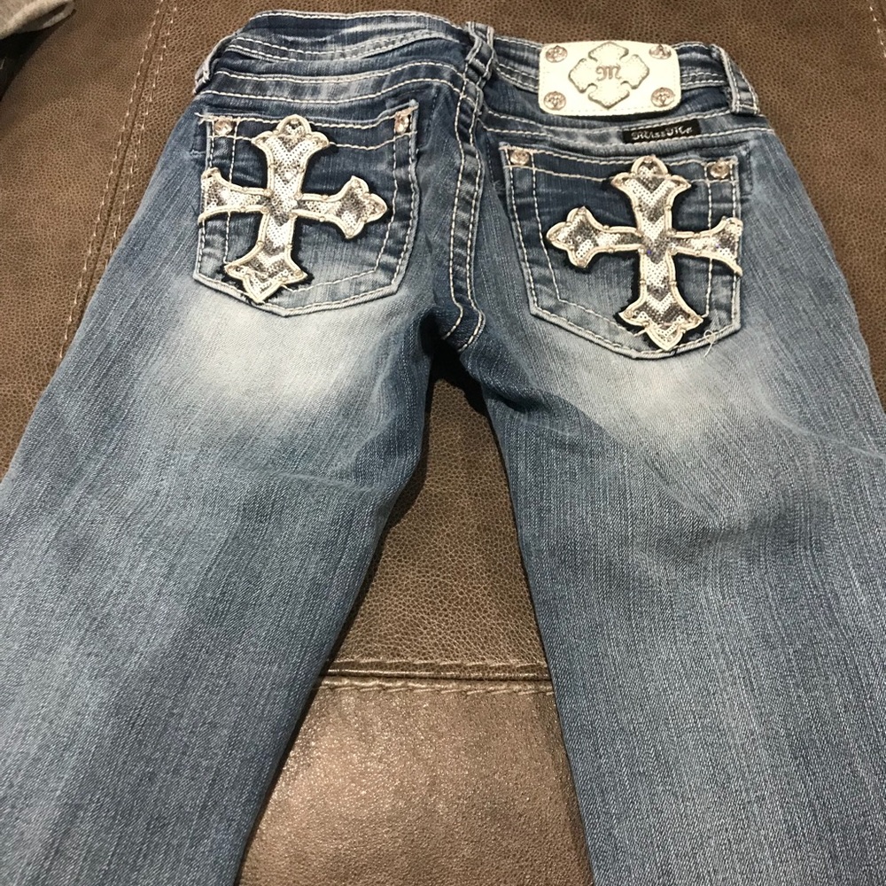 Miss Me size 8 jean cuffed capri